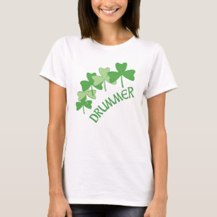 Drummer Shamrocks geschetst T-shirt