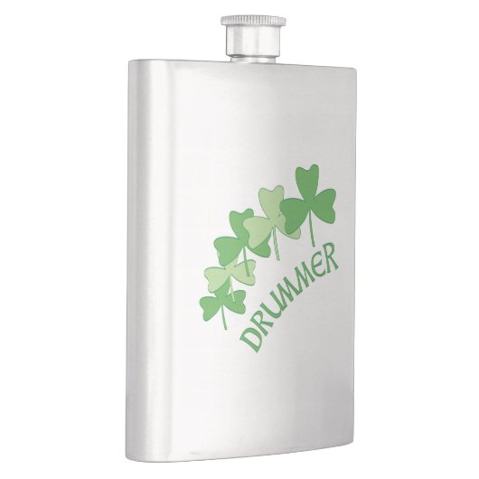 Drummer Shamrocks omlijnd groen Flacon (Rechts)