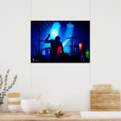 Drummer Silohuette Poster (Keuken)