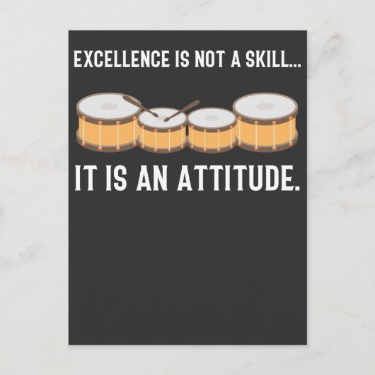 Drummer Skill Attitude Drumming Instrument love Briefkaart (Voorkant)