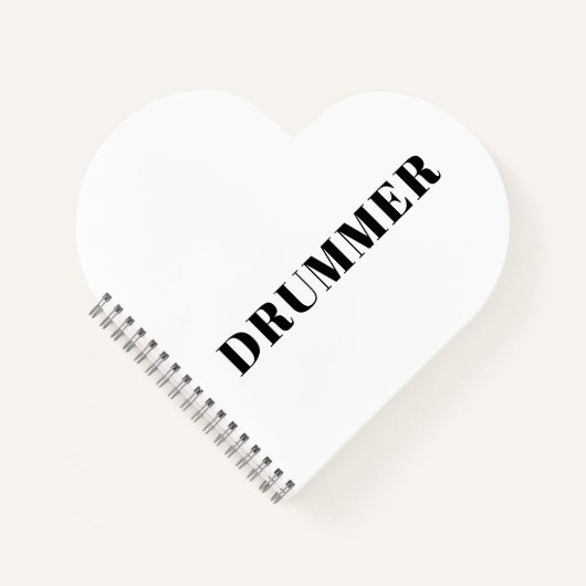 Drummer spiraal notitieboek (Voorkant)