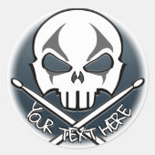 Drummer Stickers Specialized Rock & Roll Stickers (Voorkant)