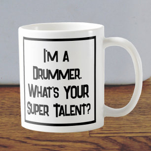 Drummer Super Talent. Café Mug