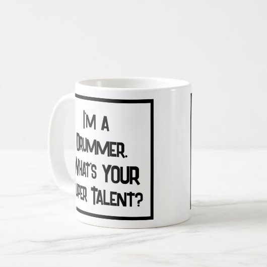 Drummer Super Talent. Café Mug (Devant gauche)