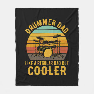 Drummer Vader Als Een Gewone Vader Maar Koeler Fleece Deken