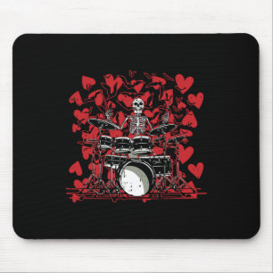 Drummer Valentijnsdag Rock N Roll Drum Muziek Lief Muismat
