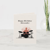Drummer Verjaardag Kaart (Voorkant)