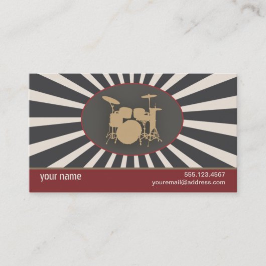 Drummer Visitekaartje (Voorkant)