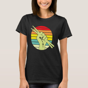Drummer Voor Vrouwen Mannen Drumstel Drummen Versl T-shirt