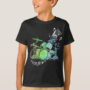 Drummer Waterverf Drummer Musician Drumsticks T-shirt