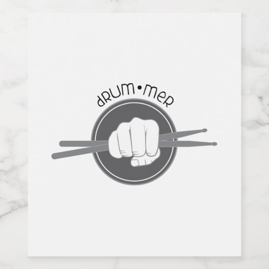 Drummer Wijn Etiket (Enkel label)