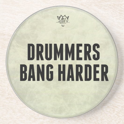 Drummers Bang Harder Stone Drink Onderzetter (Voorkant)