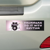 Drummers doen het met Rhythm Bumpersticker (Op auto)