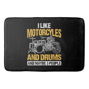 Drummers drummen ik hou van motorfietsen en drums badmat