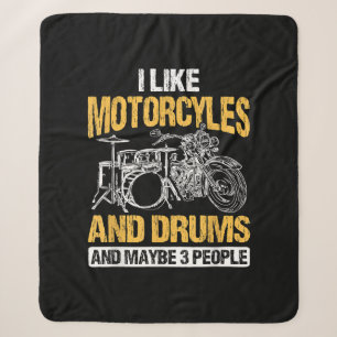 Drummers drummen ik hou van motorfietsen en drums sherpa deken