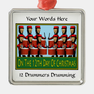 Drummers Drumming Metalen Ornament