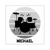 Drummers gepersonaliseerd rubberstempel (Afrduk)