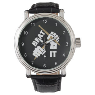 Drummers Grappig Beat It Muziek Graphic Horloge