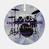 Drummer's kerstversiering HAMbWG Glas Ornament (Achterkant)