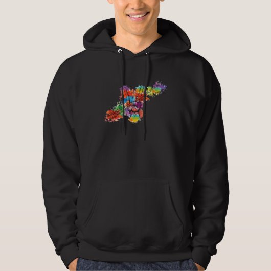 Drummers rocks on Drum and Drumsticks for Drummer Hoodie (Voorkant)