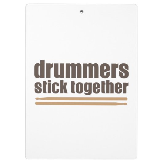 Drummers Stick Together Klembord (Achterkant)