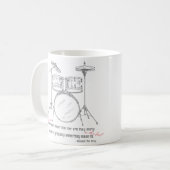 Drummers zijn nooit te laat koffiemok (Voorkant links)