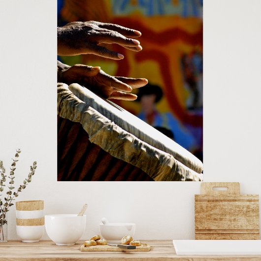 Drumming Hands Poster (Keuken)