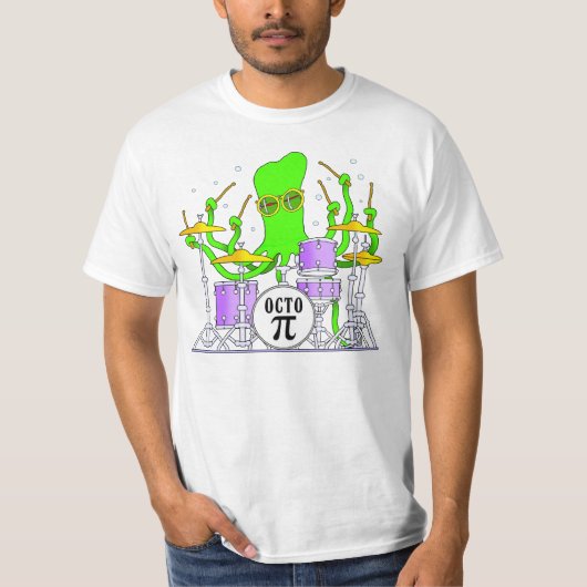 Drumming Octopus-T-Shirt T-shirt (Voorkant)