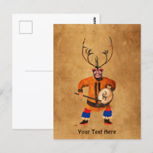 Drumming Shaman Briefkaart
