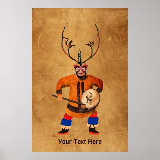 Drumming Shaman Poster (Voorkant)