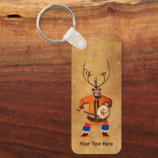 Drumming Shaman Sleutelhanger (Voorkant)