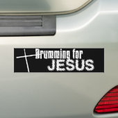 Drumming.voor.JESUS Bumpersticker (Op auto)