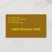 Drummner ou carte de visite de percussion (Dos)