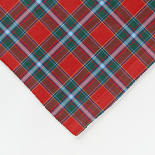 Drummond Clan Rood en Lichtblauw Tartan Fleece Deken