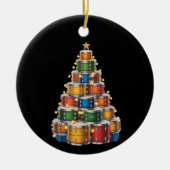 Drumms Kerstboom Drummer Keramisch Ornament (Voorkant)