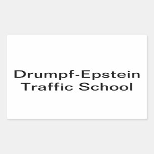 Drumpf-Epstein Trafficking Hankamer Artjunkhaus Rechthoekige Sticker