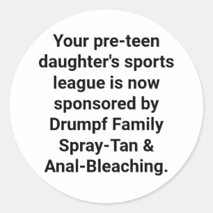 Drumpf Family Spray-Tan Hankamer Artjunkhaus Grapp Ronde Sticker