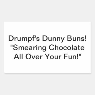 Drumpf's Dunny Buns Hankamer Artjunkhaus Comic Yum Rechthoekige Sticker