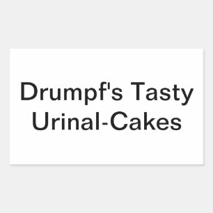 Drumpf's Tasty Urinal-Cakes Hankamer Artjunkhaus Rechthoekige Sticker