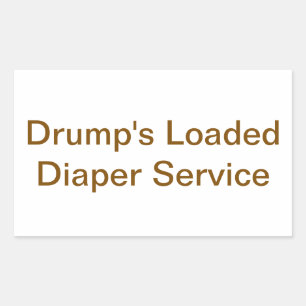 Drump's Geladen Luier Service Hankamer Artjunkhaus Rechthoekige Sticker