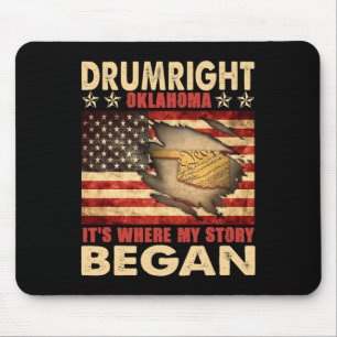 Drumright Oklahoma Usa Vlag 4 juli  Muismat