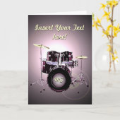 Drums (aanpasbaar) kaart (Gele Bloem)