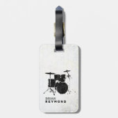 Drums Bagage-label drummer Reis Bagagelabel (Achterkant verticaal)