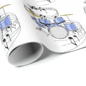 Drums Cadeaupapier (Rol Hoek)