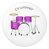 Drums Design Personalised Keramische Knop (Voorkant)