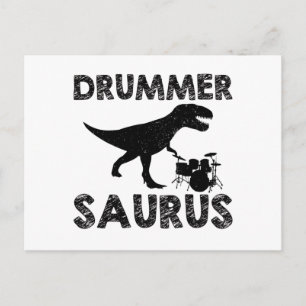 Drums Dinosaurs Drummer Musician Gifts Briefkaart