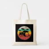 Drums Drummer Band Drumset Retro  Tote Bag (Achterkant)
