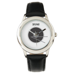 Drums Drummer Percussie Minimal Rockmuziek Cool Horloge