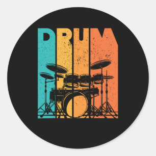 Drums   Drumming Lover Drummer Gift Ronde Sticker