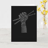 Drums Drumsticks Drummer Kaart (Gele Bloem)